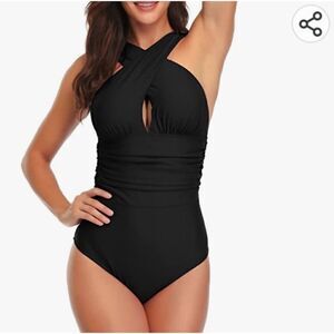 YOU DI AN
One Piece Swimsuit Tummy Control Bathing Suit  Crisscross